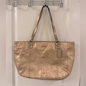 Champagne Gold Authentic Coach Purse